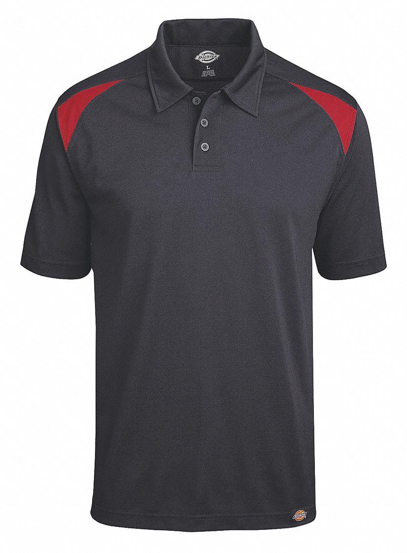 Short Sleeve Polo, Black English Red, S
