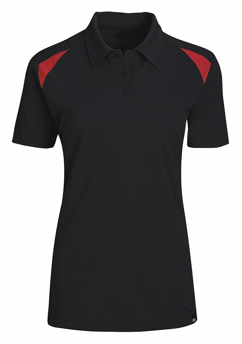 Short Sleeve Polo, Black English Red, XL