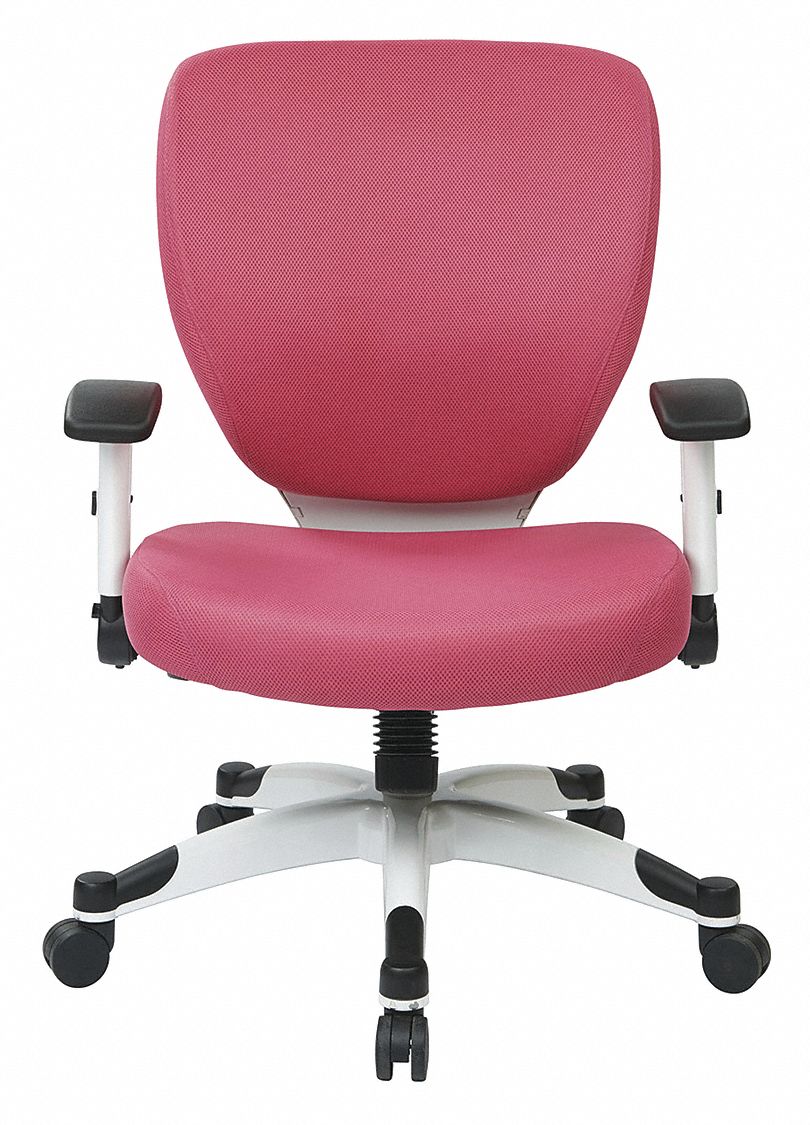 Office Star White Mesh Desk Chair 19 Back Height Arm Style