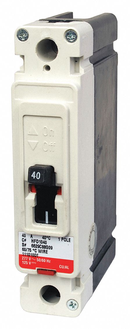 Circuit Breaker,  20 Amps,  Number of Poles:  1,  277VAC AC Voltage Rating