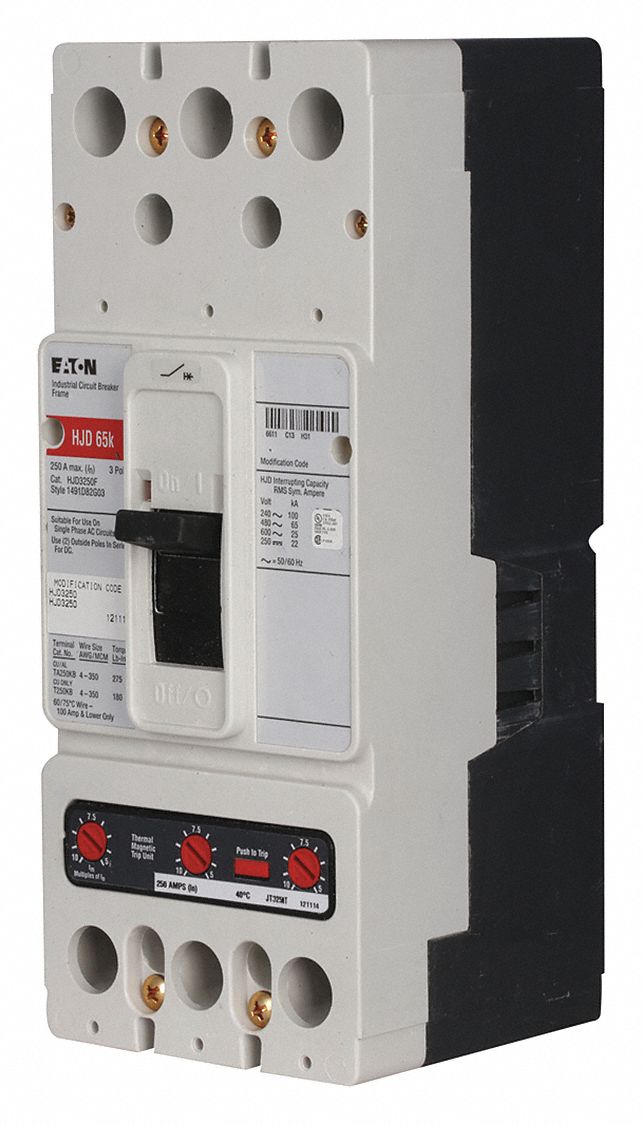 EATON, 250 A Amps, 100kA at 240V AC, Molded Case Circuit Breaker 46MX85HJD3250 Grainger