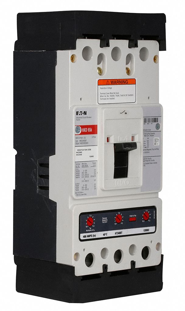 EATON Molded Case Circuit Breaker 400 A Amps, 100kA at 240V AC, Fixed
