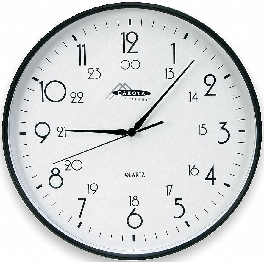 PLASTIC WALL CLOCK 12IN BATTERY