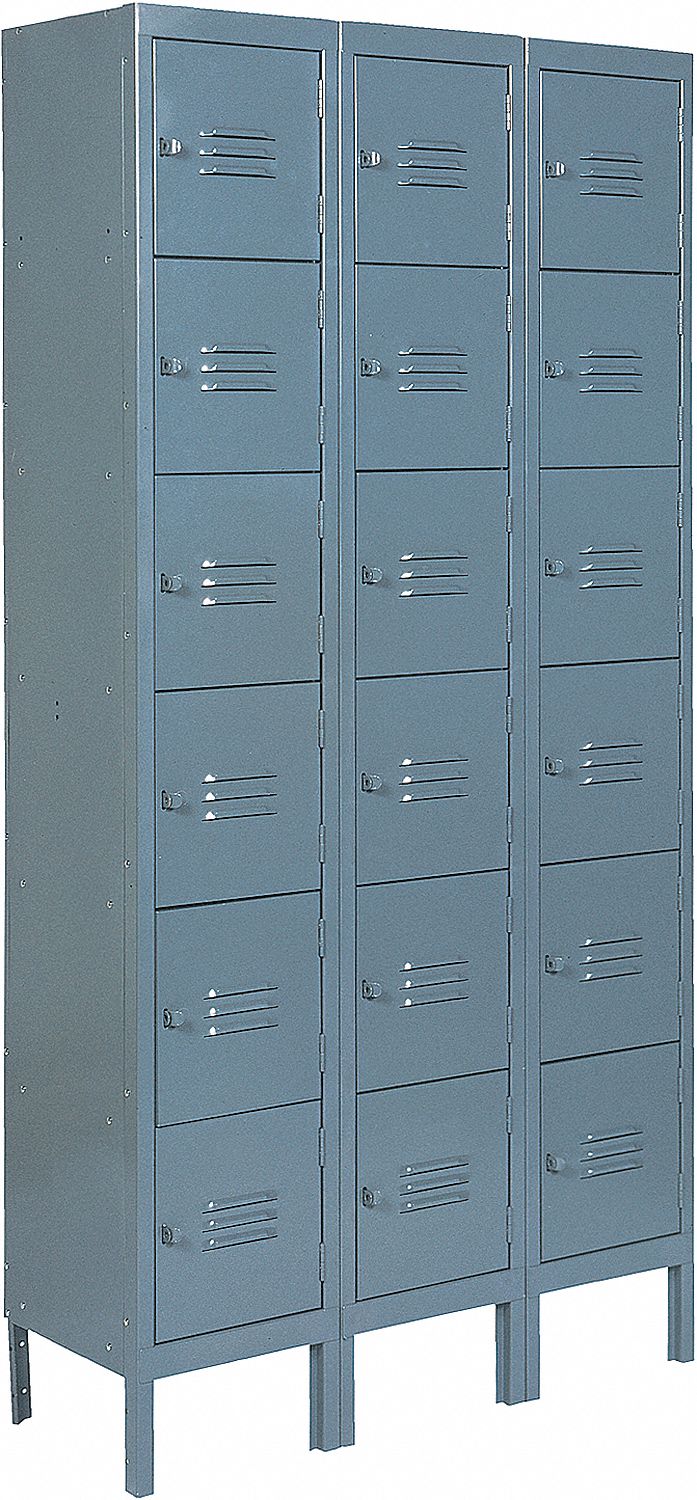 LOCKER QUICK ASSEM GRAY 6 TIER