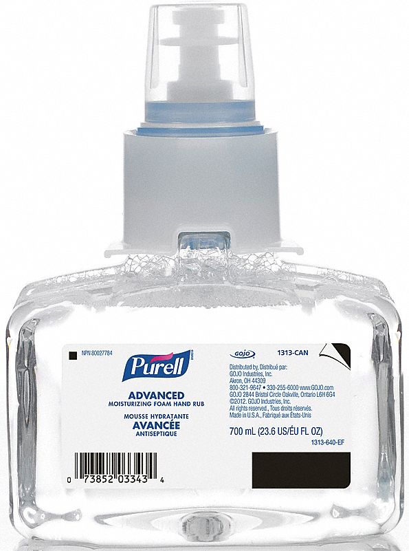ADVANCED MOISTURIZING FOAM HAND RUB, ENVIRONMENTALLY FRIENDLY, 700 ML, CA 3