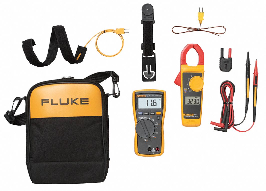 FLUKE, Digital Multimeter Clamp On Kit - 46N341