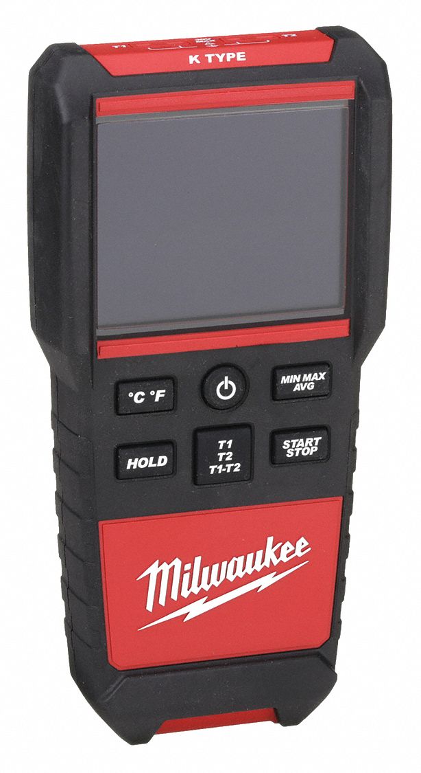 Thermocouple Thermometer: -328°F to 2, 500°F, For Type K Thermocouple Type, ±0.1% Accuracy