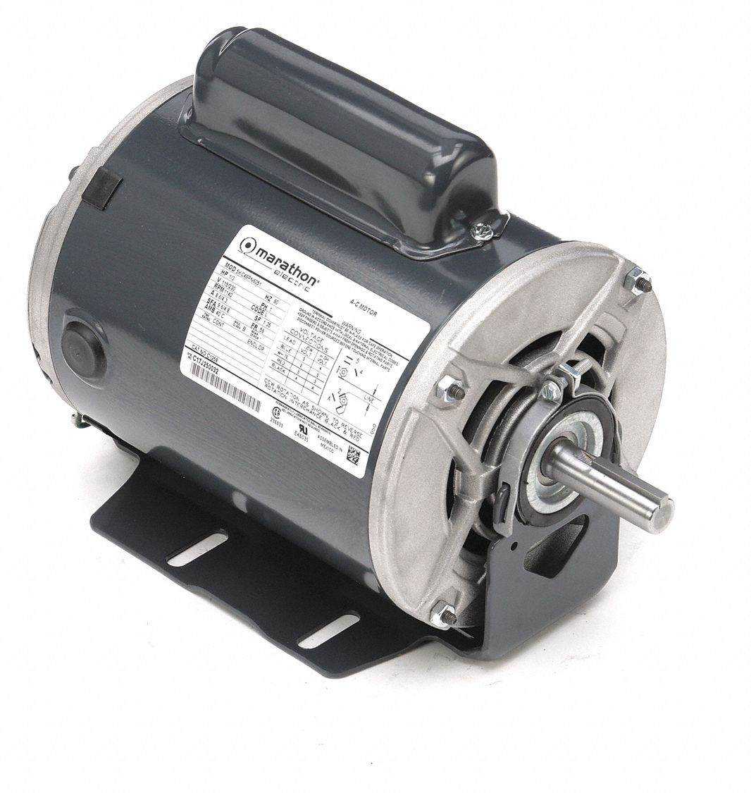 General Purpose Motor: Single Phase, 1/3 hp, 115/230V AC, 56 Frame Size, 5/8 in x 1 7/8 in, B