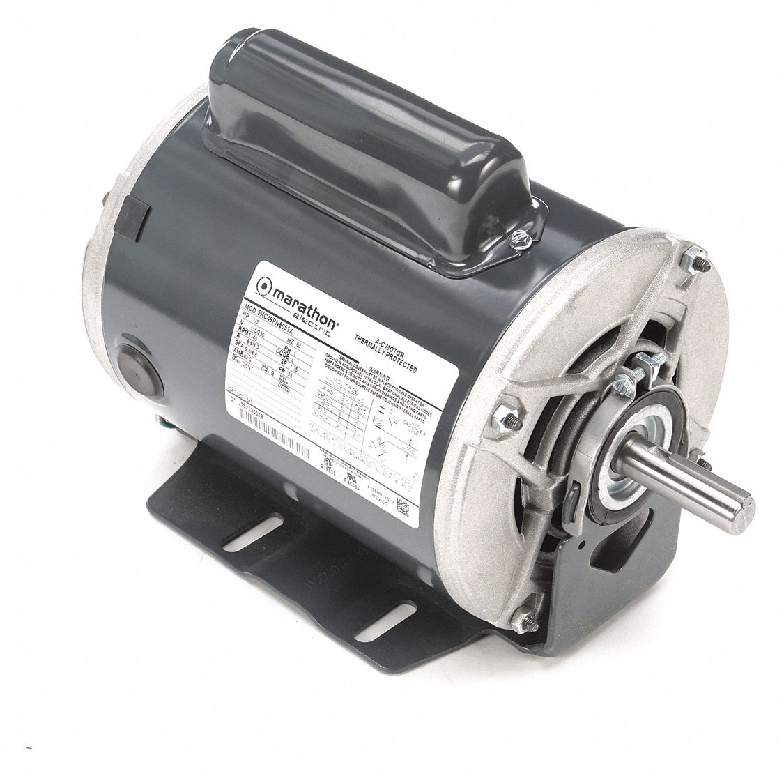 General Purpose Motor: Single Phase, 1/3 hp, 115/230V AC, 56 Frame Size, 5/8 in x 1 7/8 in, B