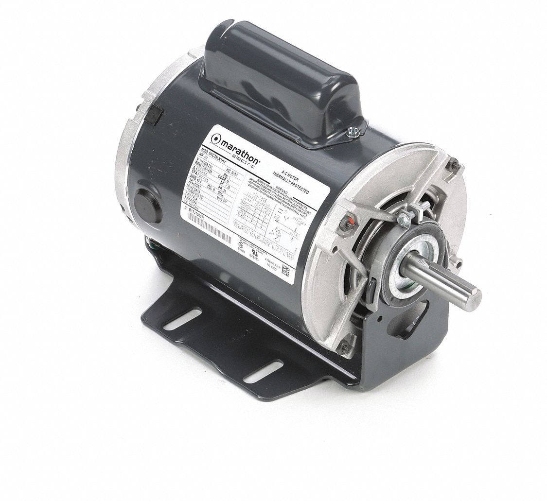 General Purpose Motor: Single Phase, 1/3 hp, 115/208-230V AC, 56 Frame Size, 1, 725 RPM, Auto