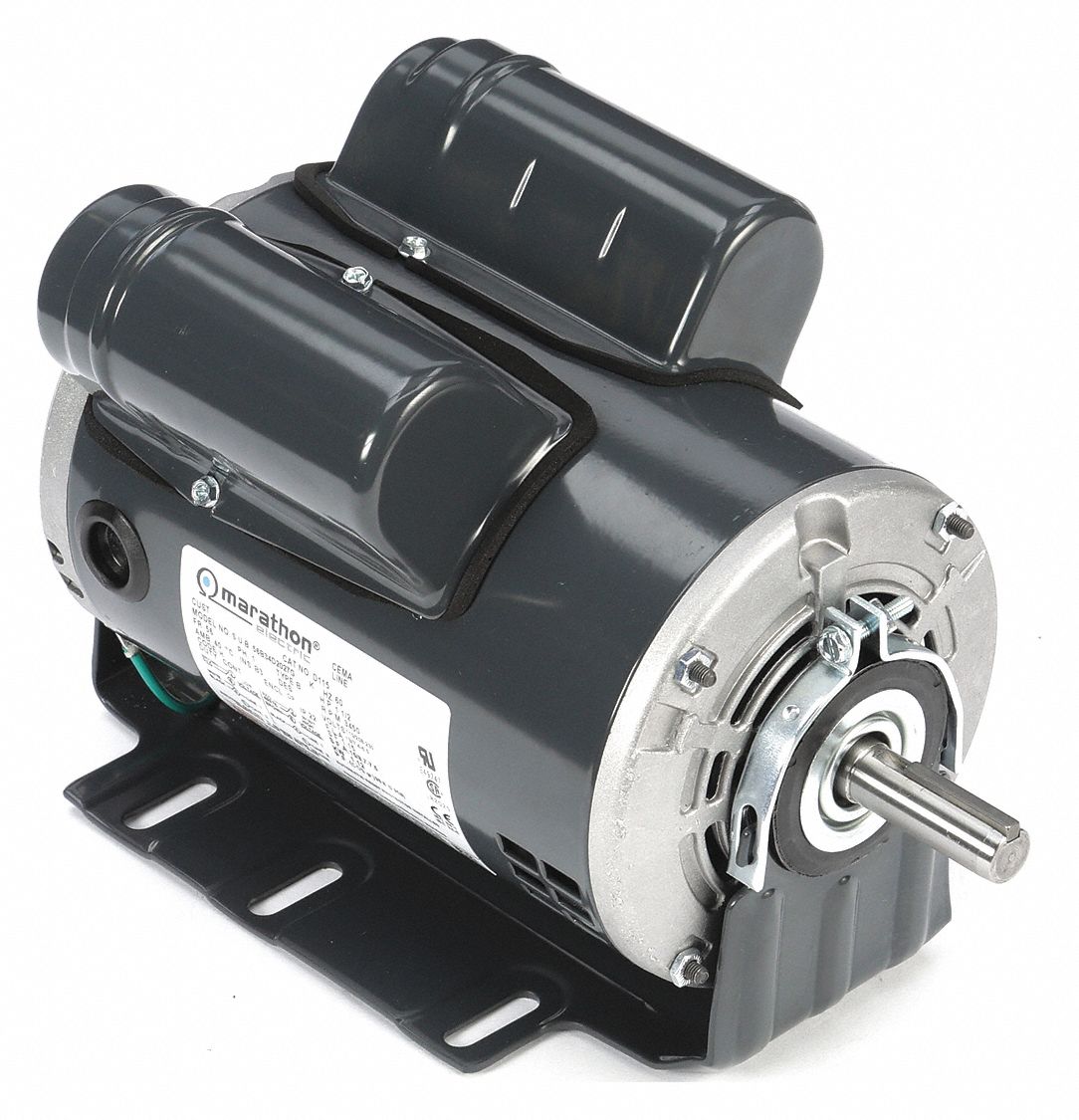 General Purpose Motor: Single Phase, 1 1/2 hp, 115/208-230V AC, 56 Frame Size, 3, 450 RPM, B