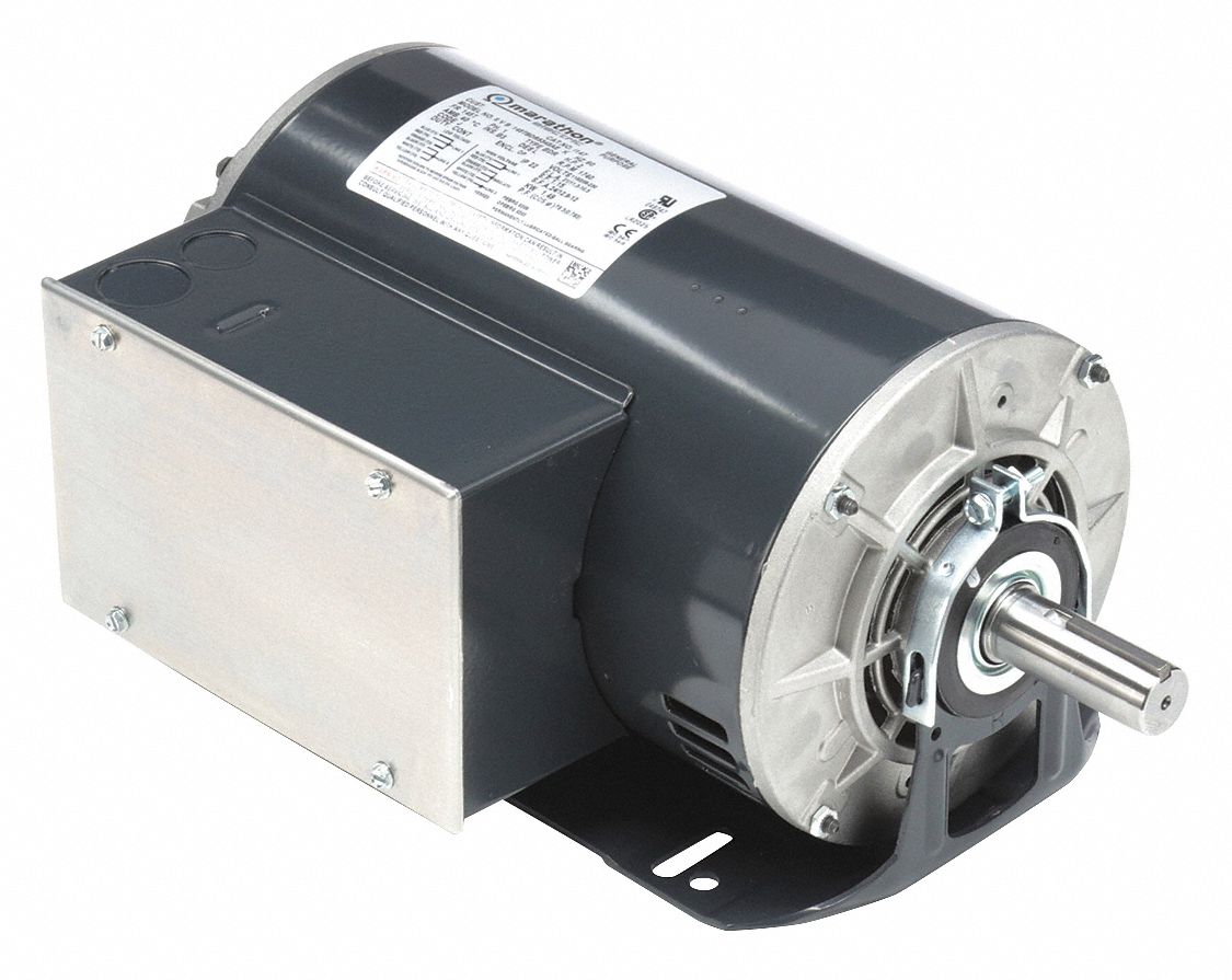 General Purpose Motor: Single Phase, 2 hp, 115/208-230V AC, 145T Frame Size, 1, 740 RPM, 60 Hz