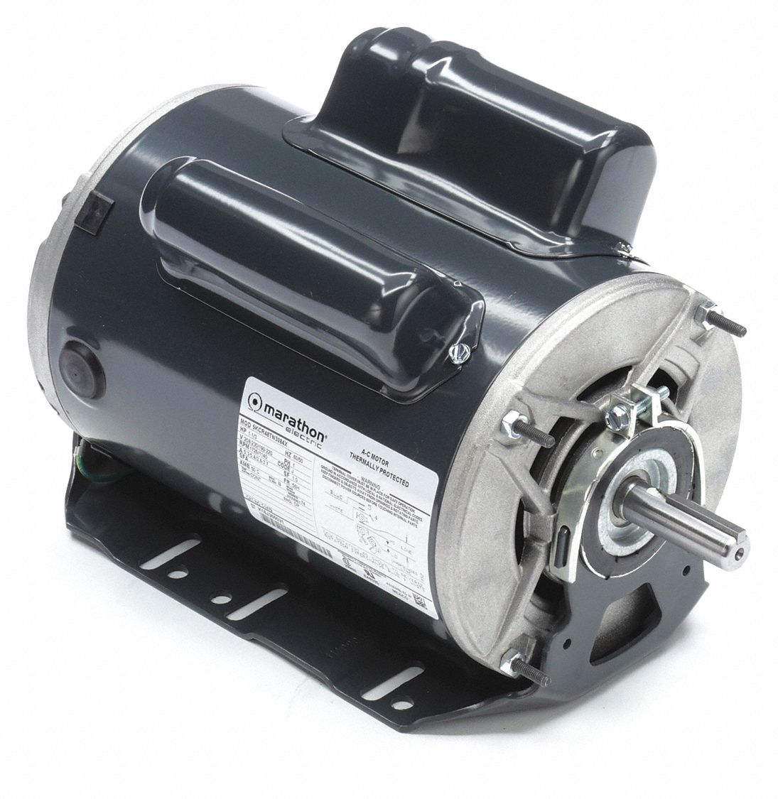 General Purpose Motor: Single Phase, 1/3 hp/1 hp, 208-230/190-220V AC, 56H Frame Size, CW/CCW