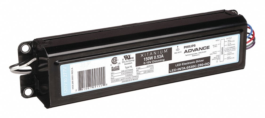 ADVANCE, Class 2, 150 W Max. Power Output, LED Driver - 46N412 ...