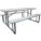 PICNIC TABLE, WHITE, 6FT