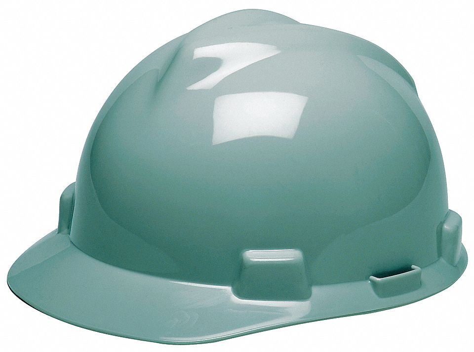 CASQUE À FENTES, CSA Z94.1-2005, TYPE 1, CLASSE E, PE, ONE-TOUCH, REBORD AVANT, GRIS MARINE