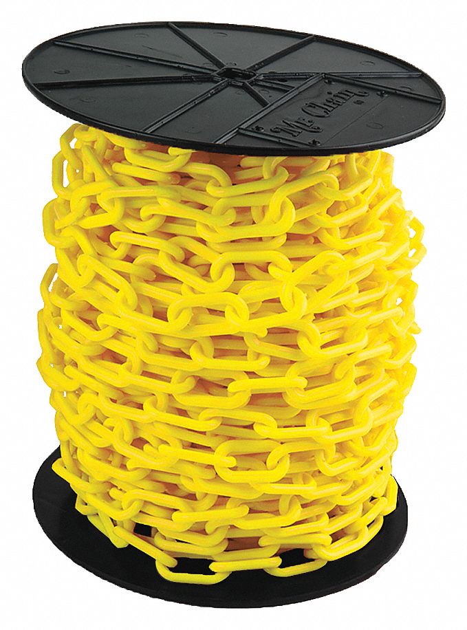 CHAIN PLASTIC #8 YELLOW REEL 2X125