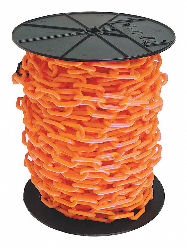 CHAIN PLASTIC #8 ORANGE REEL 2X125