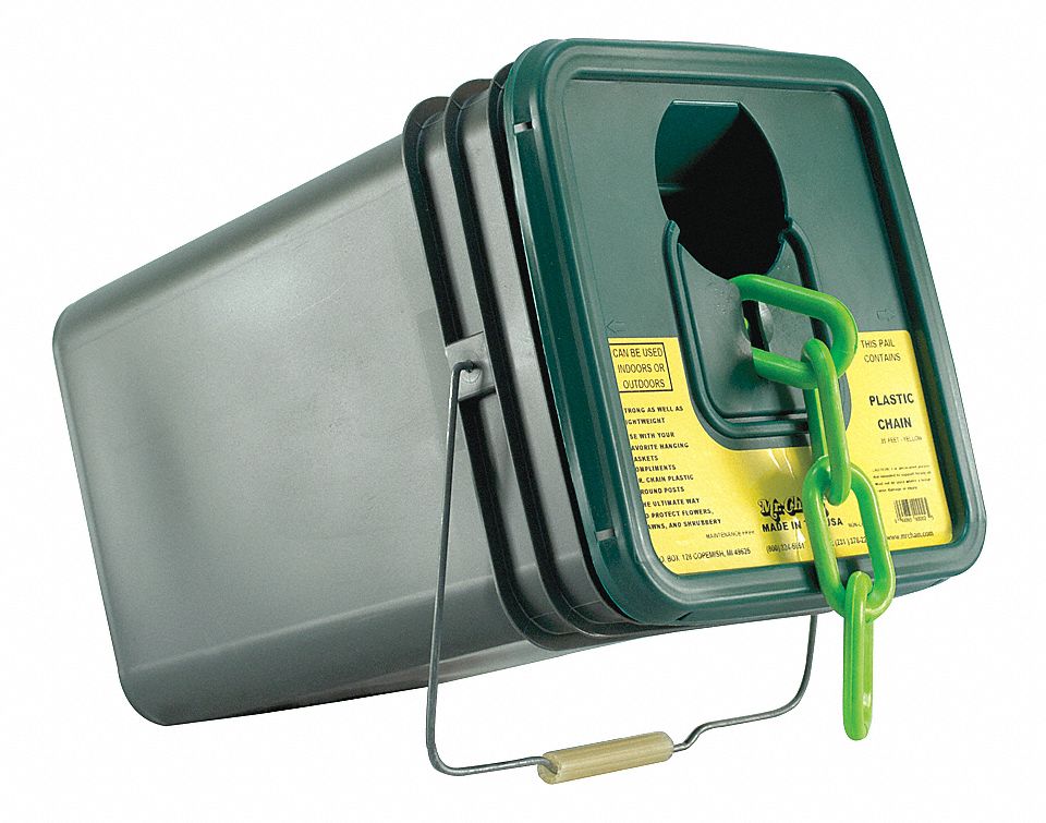 CHAIN PLASTIC #6 GREEN PAIL 1.5X300