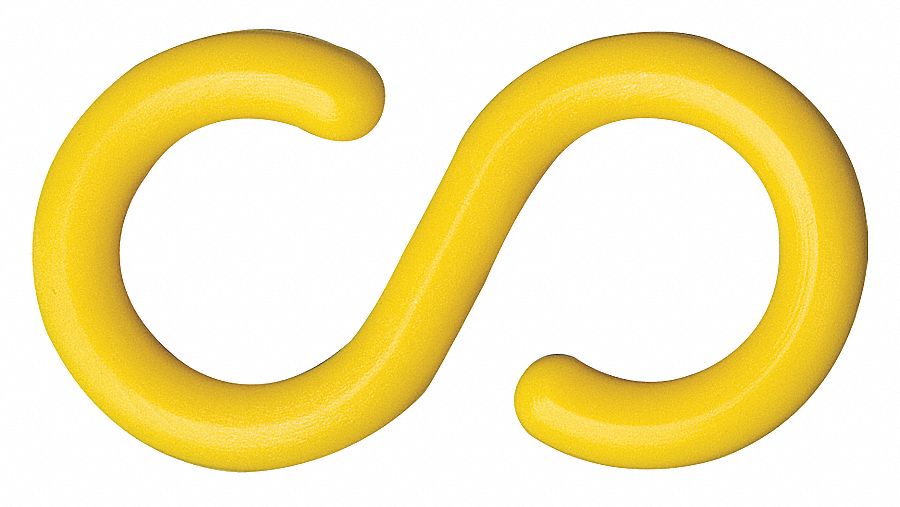 MR. CHAIN S-HOOKS 1.5 INCH YELLOW 10 PACK - Plastic Chain Barrier  Accessories - MRP30302-10