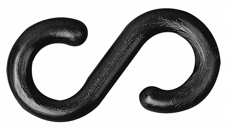 MR. CHAIN S-HOOKS 1.5 INCH BLACK 10 PACK - Plastic Chain Barrier