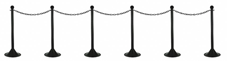 STANCHION CHAIN KIT L D BLACK