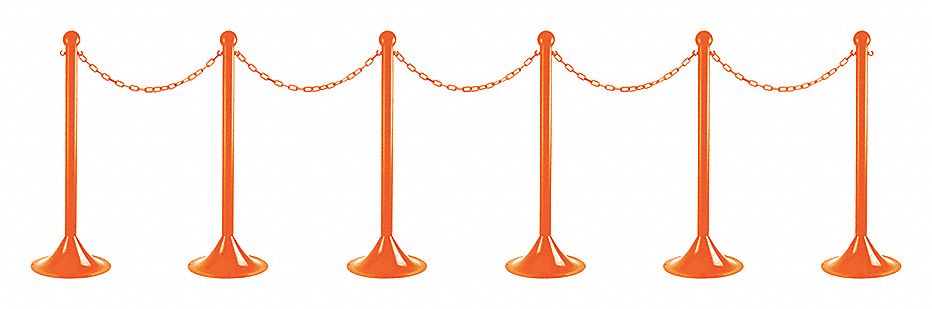 STANCHION CHAIN KIT L D ORANGE