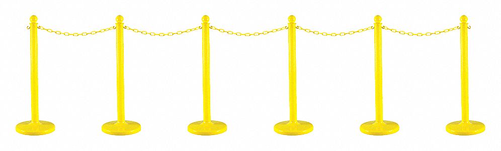 STANCHION CHAIN KIT M D YELLOW