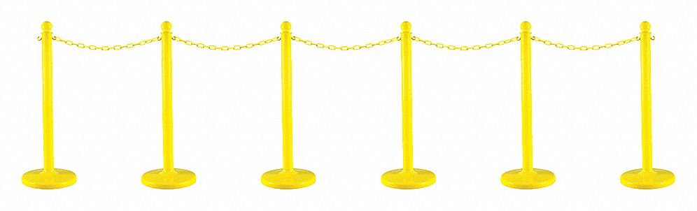 STANCHION CHAIN KIT M D YELLOW