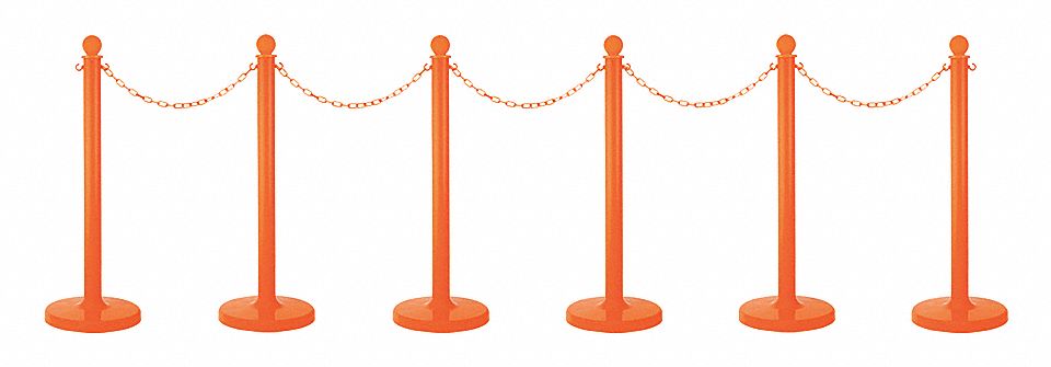 STANCHION CHAIN KIT M D ORANGE