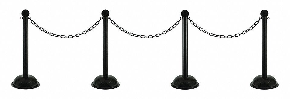 STANCHION CHAIN KIT H D BLACK