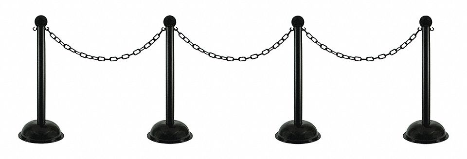 STANCHION CHAIN KIT H D BLACK