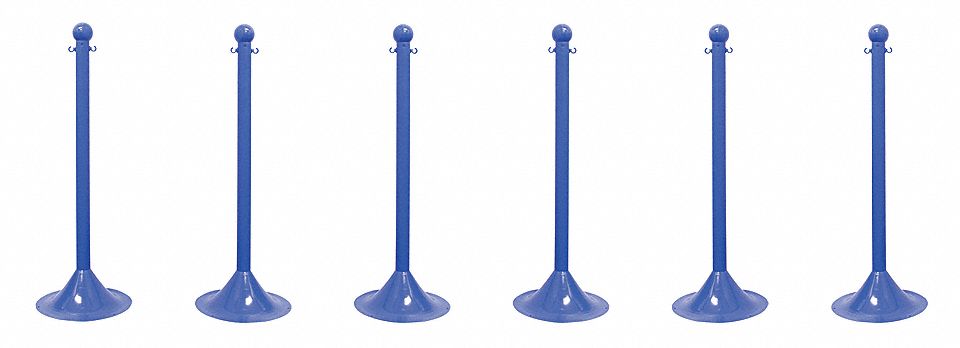 STANCHION LIGHT DUTY BLUE 6 PACK