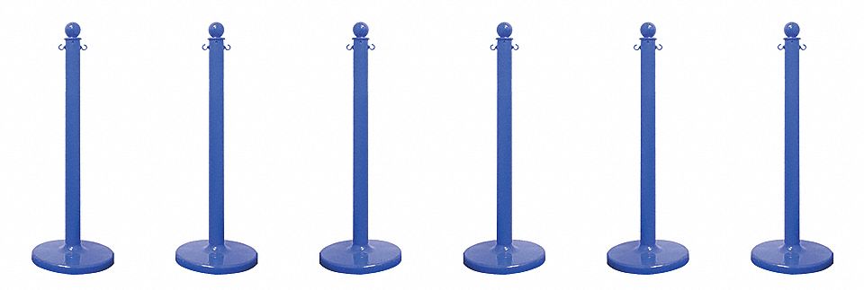 STANCHION MEDIUM DUTY BLUE 6 PACK
