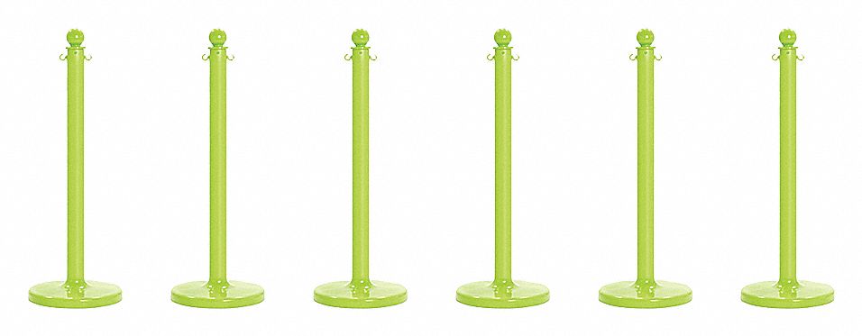 STANCHION MEDIUM DUTY GREEN 6 PACK