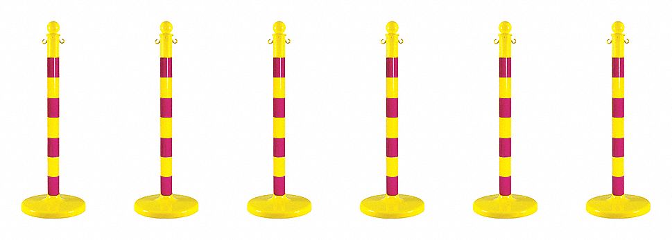 STANCHION MD YELLOW/MAGENTA 6 PACK