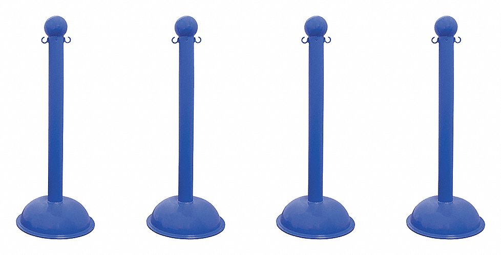 STANCHION HEAVY DUTY BLUE 4 PACK