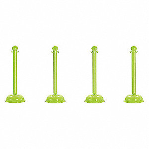 STANCHION HEAVY DUTY GREEN 4 PACK