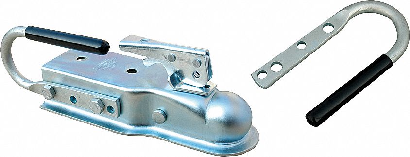 TRAILER COUPLER HANDLE, ALUMINUM, STEEL, ZINC-PLATED FINISH