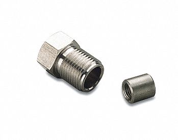 GLAND NUT W/SLEEVE 3/8 INCH CONE