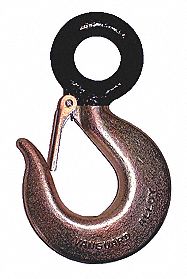 ALLOY STEEL HOIST HOOK, BLACK, GOLD, ALLOY STEEL, 4½ TON LOAD LIMIT, PAINTED FINISH