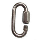 QUICK LINK, 880 LB WLL, 2 1/4 IN OAL/5/16 IN SNAP OPENING/3/16 IN CHAIN DIA, STAINLESS STEEL