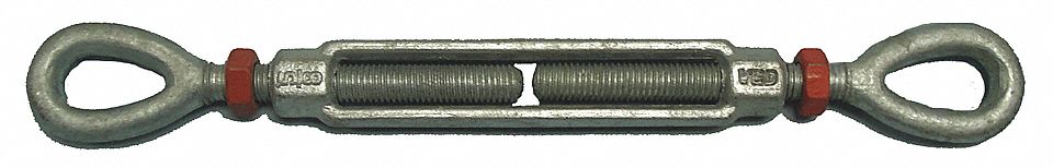 TURNBUCKLE ASSEMBLY, 21,400 LB LOAD LIMIT, WITH LOCK NUT, 1-1/2 X 12 IN