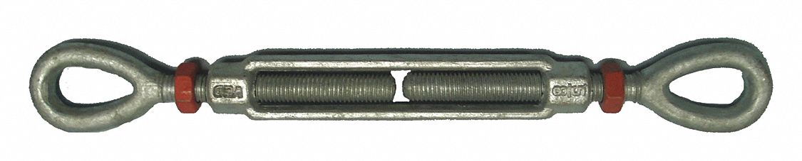 TURNBUCKLE ASSEMBLY, 800 LB LOAD LIMIT, WITH LOCK NUT, 5/16 X 4-1/2 IN