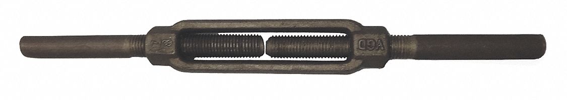TURNBUCKLE BODY, 7 1/8 IN L, STEEL, 1,200 LB LOAD LIMIT, 3/8 X 6 IN
