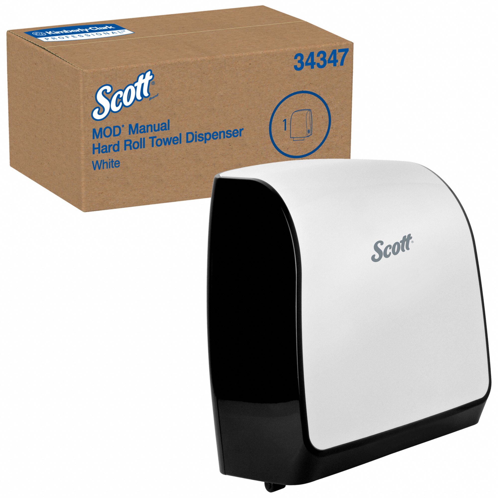 PAPER TOWEL DISPENSER, MANUAL, WHITE/BLUE