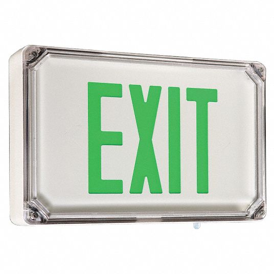 HUBBELL LIGHTING - DUAL-LITE Number of Faces 1, LED, Exit Sign, White ...