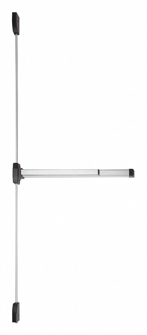 Surface Vertical Rod: 3 ft Max Door Wd, Aluminum