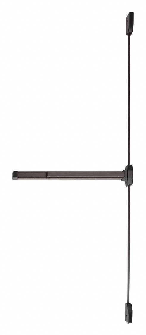 Surface Vertical Rod: 3 ft Max Door Wd, Bronze