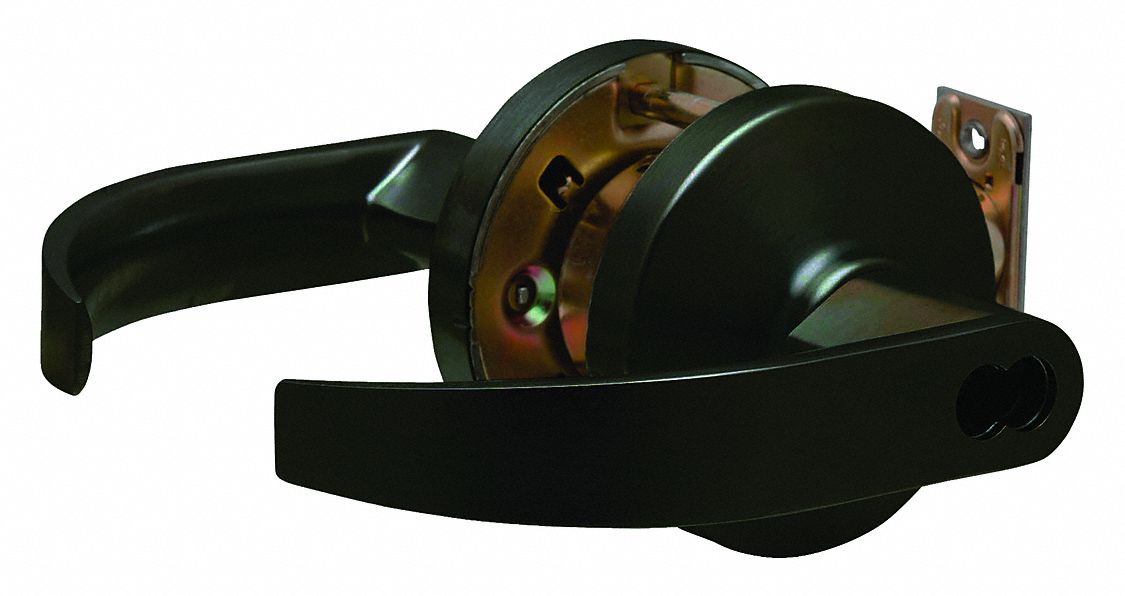 Door Lockset: Classroom Lever Locksets, Bronze, ADA Compliant